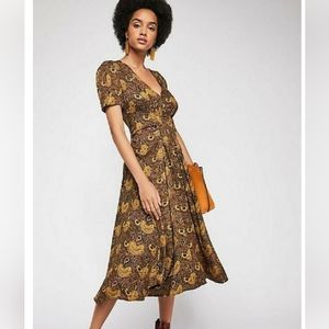 FREE PEOPLE OLIVIA PAISLEY MIDI DRESS